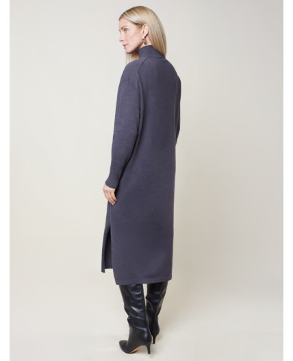 Платье вязаное женское серый меланж