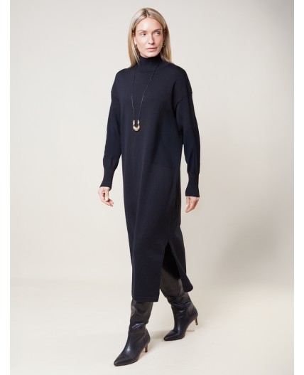 Платье вязаное женское черный