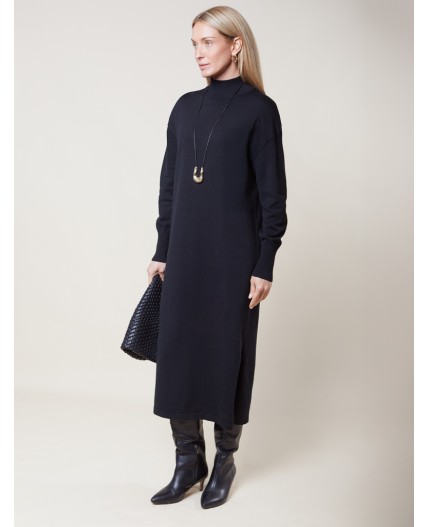 Платье вязаное женское черный