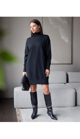 Платье вязаное женское черный
