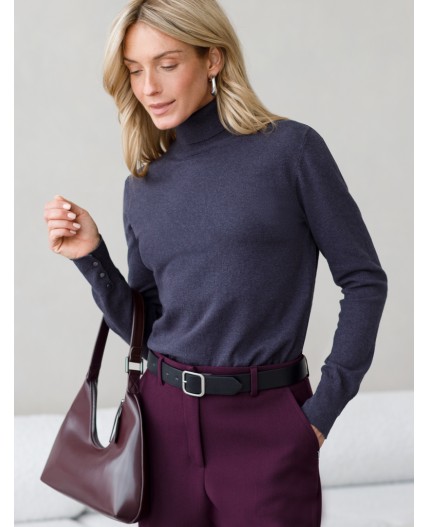 Свитер женский серый меланж