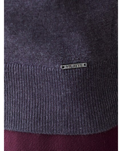 Свитер женский серый меланж