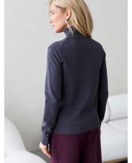 Свитер женский серый меланж