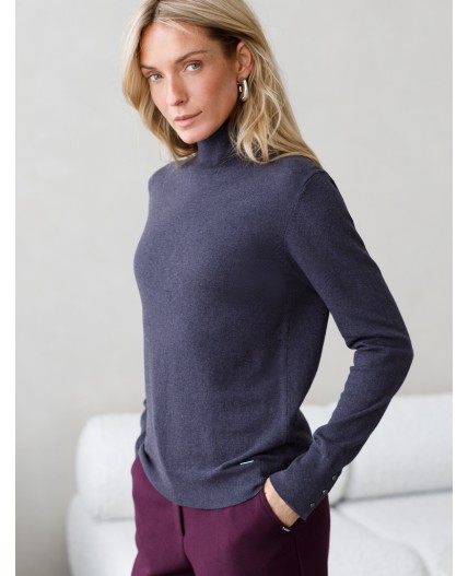 Свитер женский серый меланж