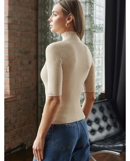 Свитер женский бежевый меланж