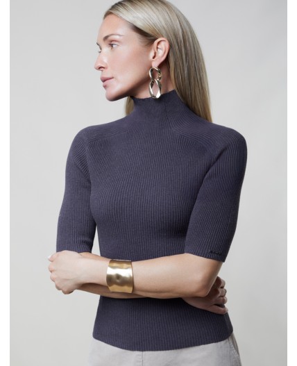 Свитер женский серый меланж