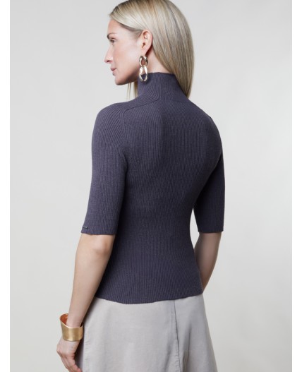 Свитер женский серый меланж