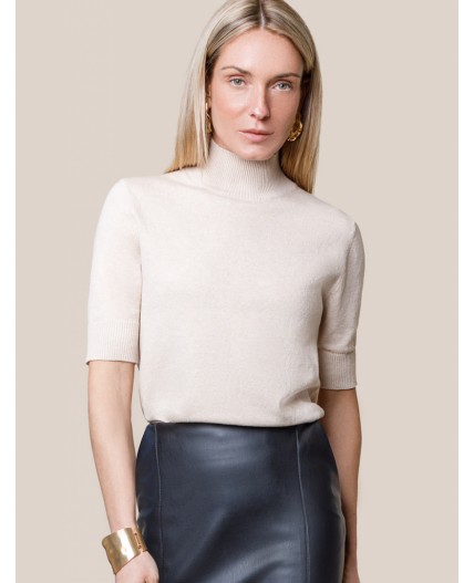 Свитер женский бежевый меланж