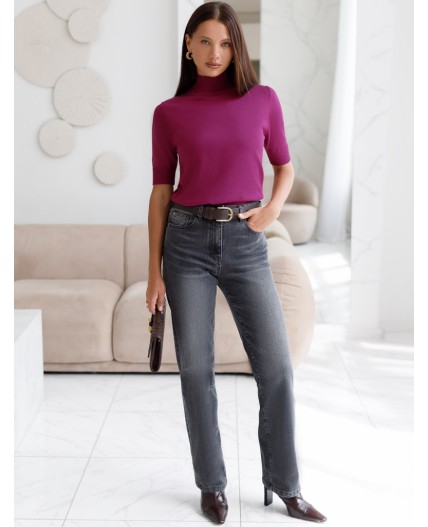 Свитер женский пурпурный