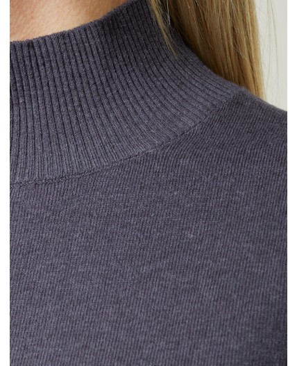 Свитер женский серый меланж