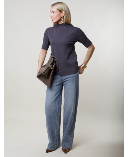 Свитер женский серый меланж