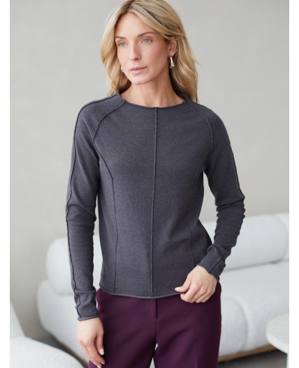 Джемпер женский серый меланж
