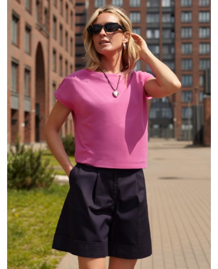 Футболка женская розовая фуксия