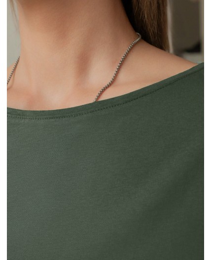 Футболка женская т.оливковый