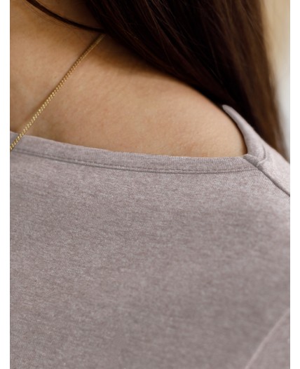 Футболка женская кофейный меланж