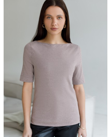 Футболка женская кофейный меланж