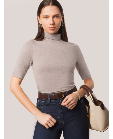 Футболка женская кофейный меланж