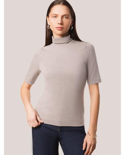 Футболка женская кофейный меланж