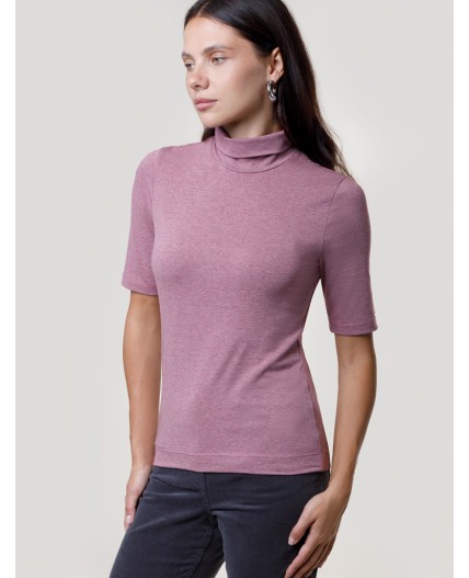 Футболка женская темно-розовый меланж