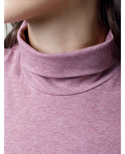 Футболка женская темно-розовый меланж