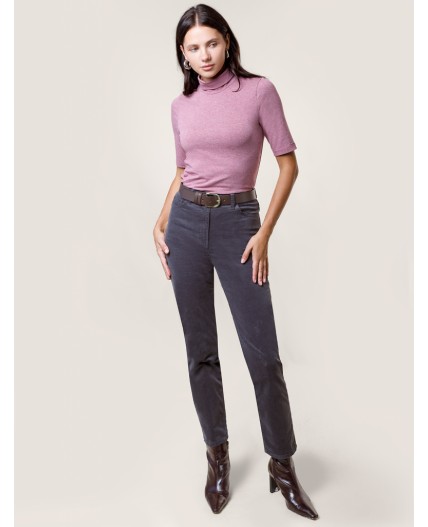 Футболка женская темно-розовый меланж