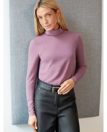 Джемпер женский темно-розовый меланж