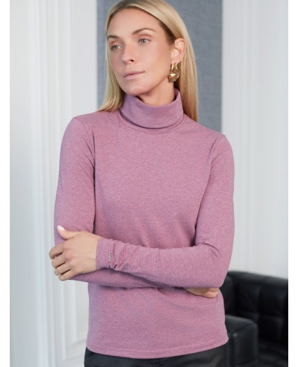 Джемпер женский темно-розовый меланж