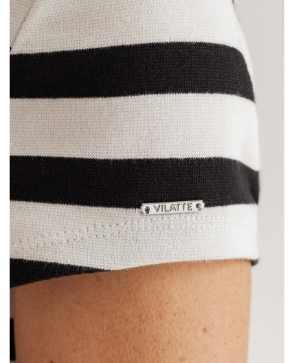 Футболка женская белый-черный