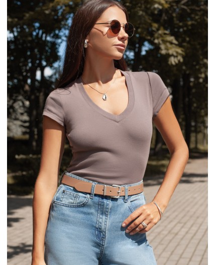 Футболка женская кофейный