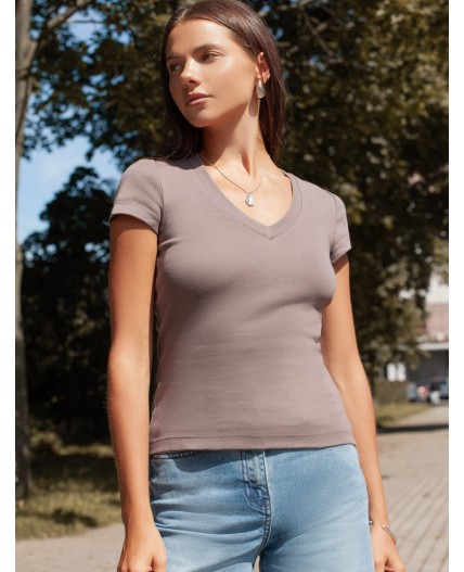 Футболка женская кофейный