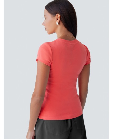 Футболка женская розовый коралл