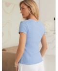 Футболка женская голубой меланж