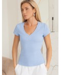 Футболка женская голубой меланж