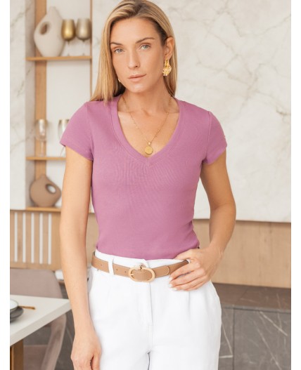 Футболка женская грязно-розовый