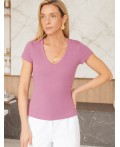 Футболка женская грязно-розовый