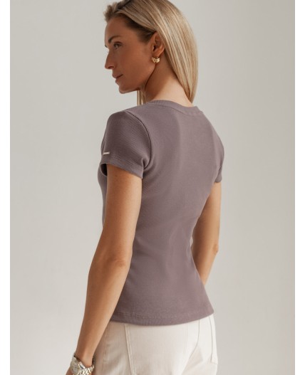 Футболка женская кофе