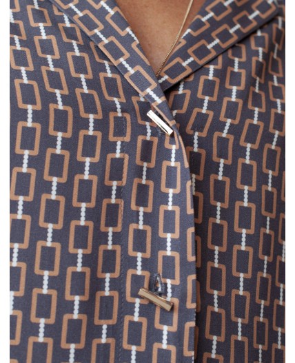 Блузка женская серый-коричневый