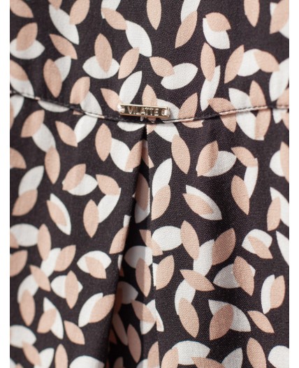 Блузка женская черный-бежевый