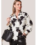 Блузка женская белый-черный