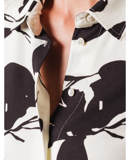 Блузка женская белый-черный