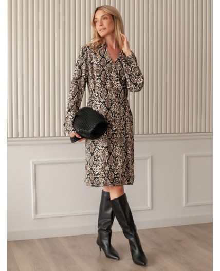 Платье женское черный-коричневый