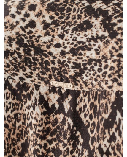 Платье женское черный-коричневый