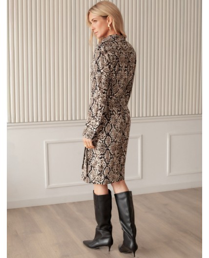 Платье женское черный-коричневый