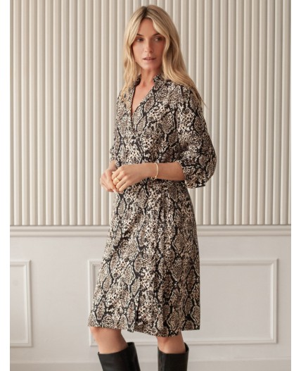 Платье женское черный-коричневый