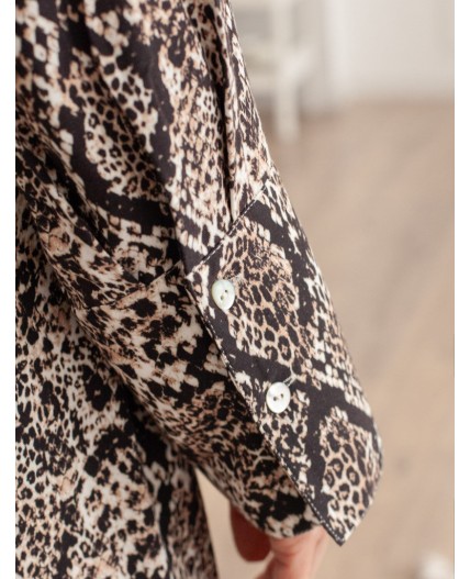 Платье женское черный-коричневый