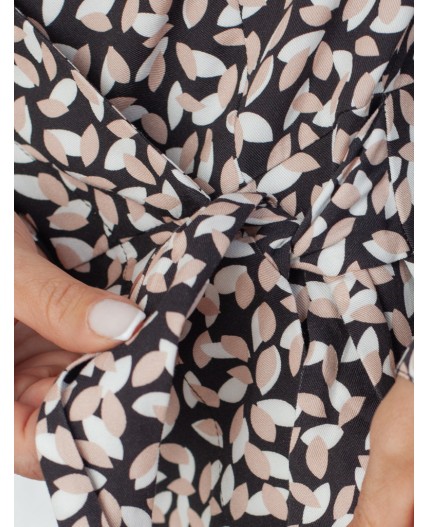 Платье женское черный-бежевый