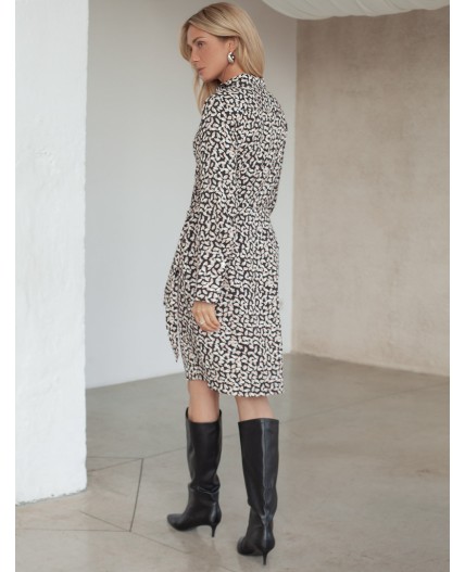 Платье женское черный-бежевый
