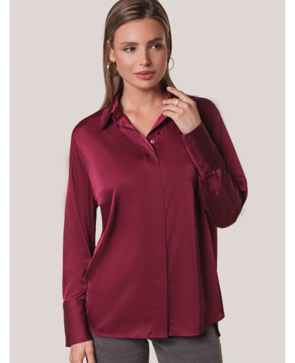Блузка женская винный