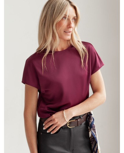Блузка женская винный