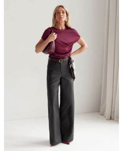 Блузка женская винный